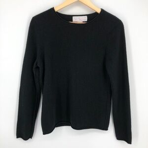 Design History Pure Cashmere Womens Sweater‎ Size Medium Black /quiet Luxury